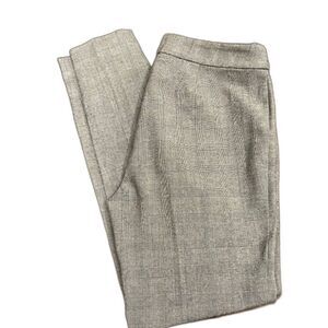 Talbots High Rise Skinny Ankle Women's Dress Slacks Black White Plaid Size 2